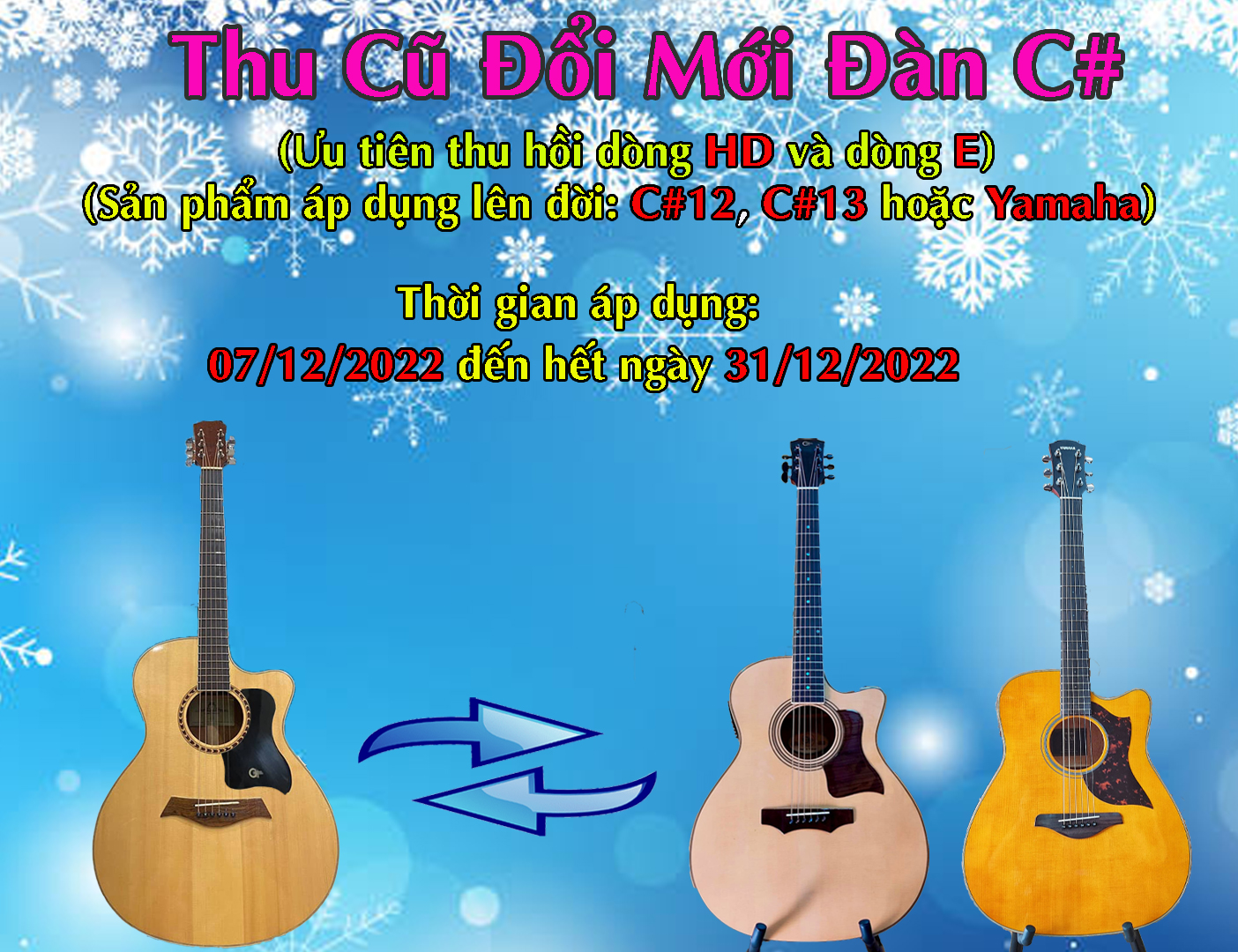 Thu Cũ Đổi Mới Đàn Guitar C#